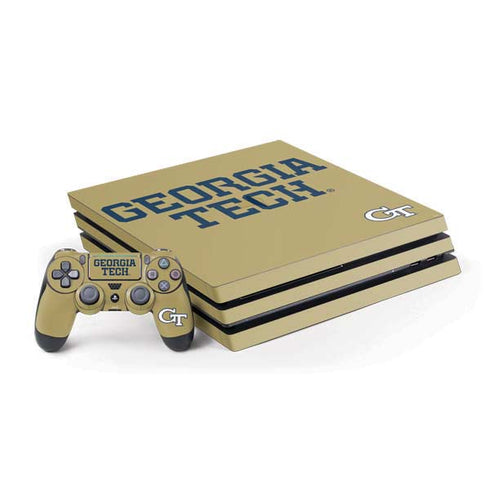 Georgia Institute of Technology LogoType Gold PlayStation PS4 Skins